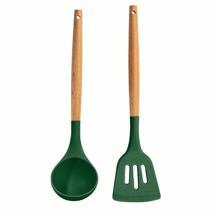Gotham Steel 18pc Set Detachable Handle in Green