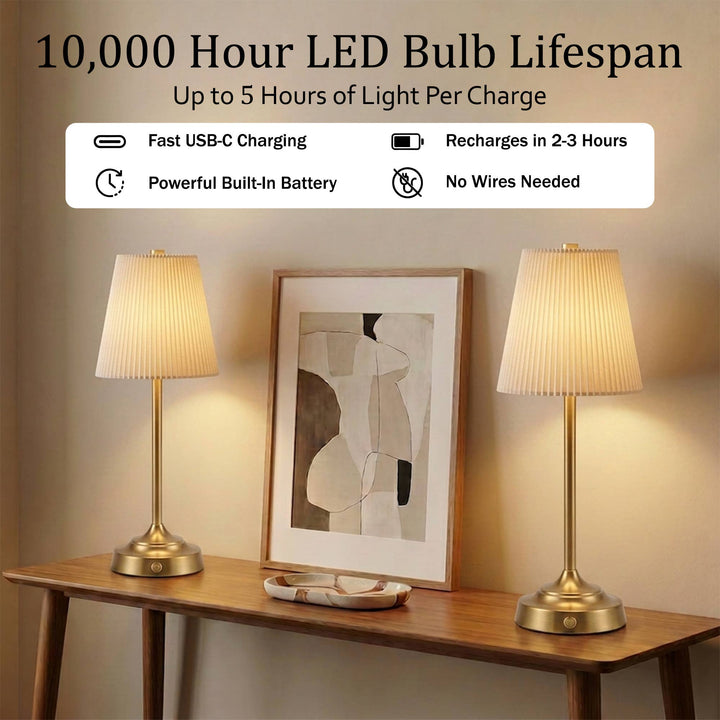The Sonoma Rechargeable Table Lamp Set of 2