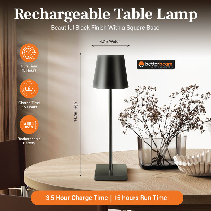 Bell and Howell by Design Nora S/2 Black Modern Dimm Lamps