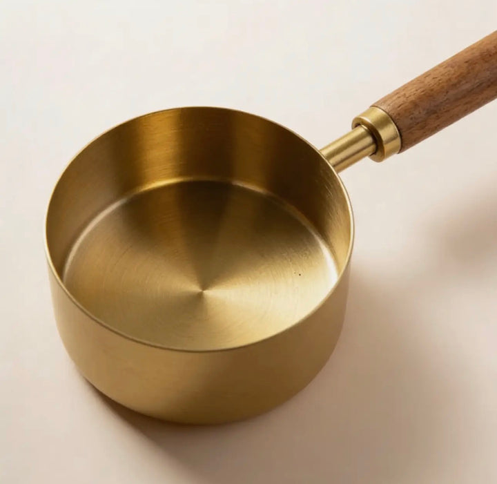 Stainless Steel Measuring Cups w/Wooden Handles (4-Piece Set)