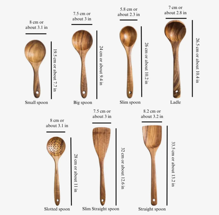 Wooden Utensil Set (7-Piece)