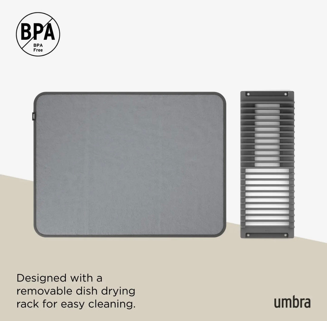 Foldable Dish Drying Mat w/Rack