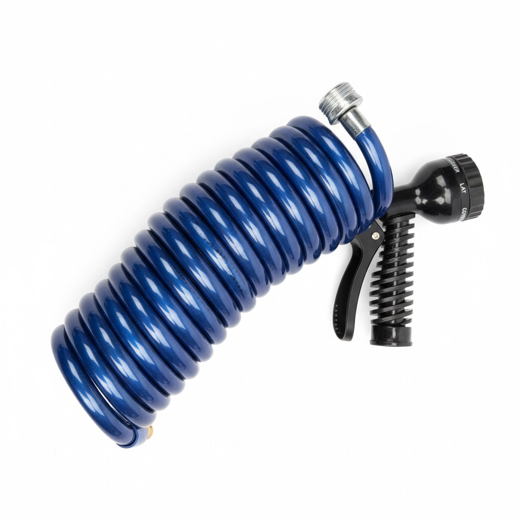 Quick Disconnect Coil Hose 15” W/Spray Nozzle