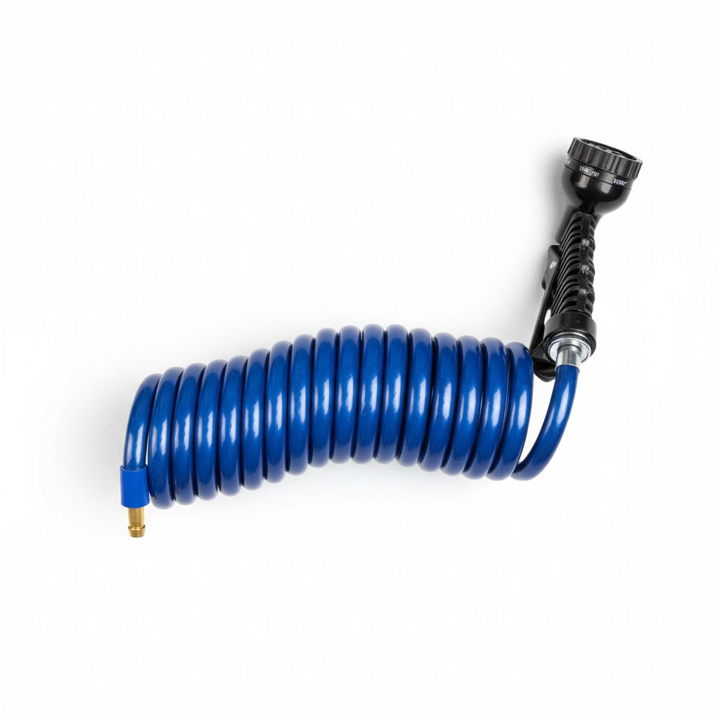 Quick Disconnect Coil Hose 15” W/Spray Nozzle