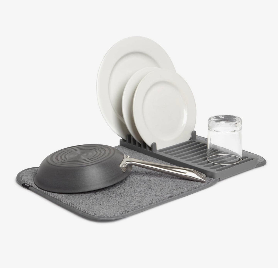 Mini Dish Drying Mat w/Rack