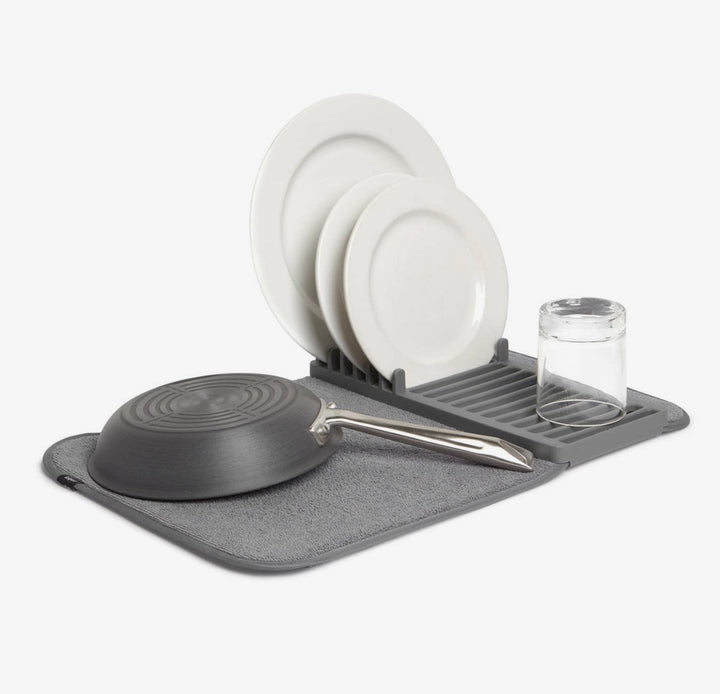 Mini Dish Drying Mat w/Rack