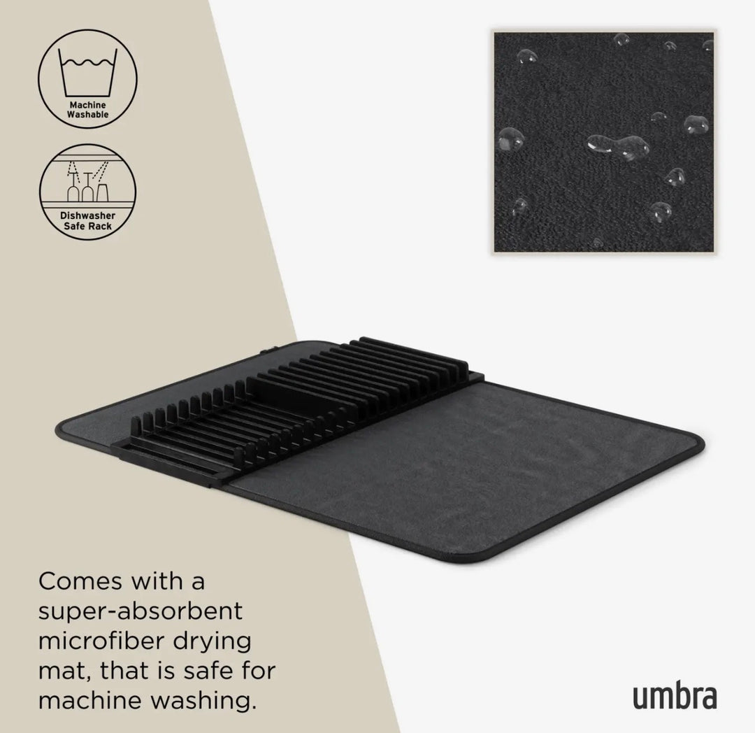 Foldable Dish Drying Mat w/Rack
