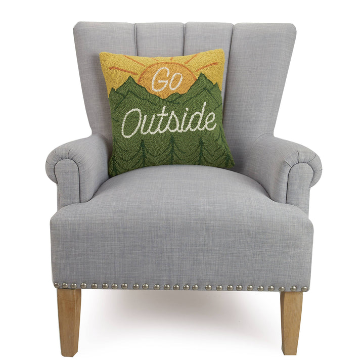 Go Outside Hook Pillow