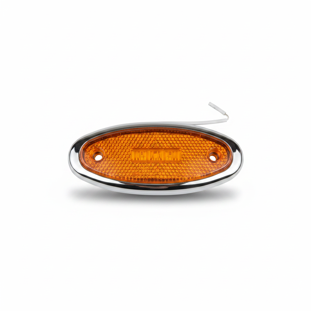 Amber Marker Light on White Background