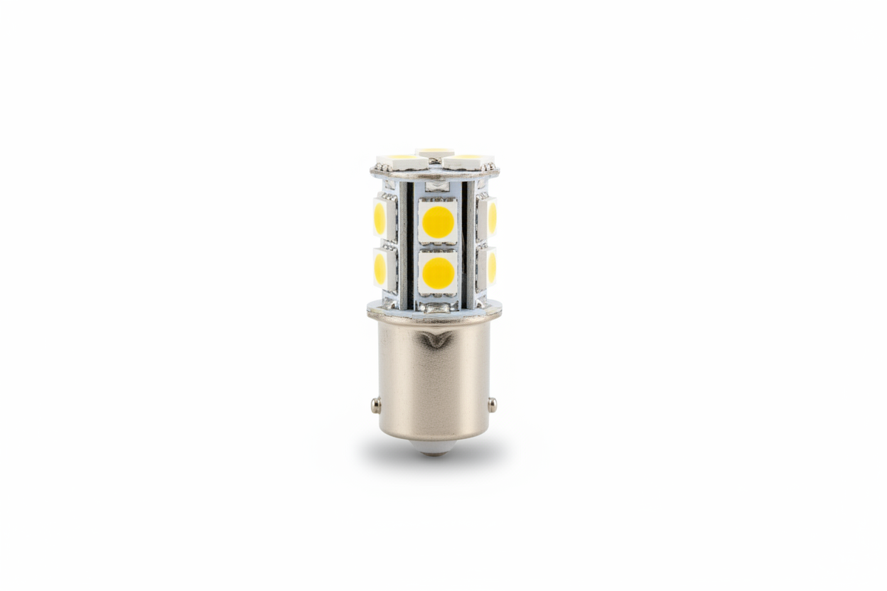 Bayonet LED Bulb - White Background with Drop Shadow
