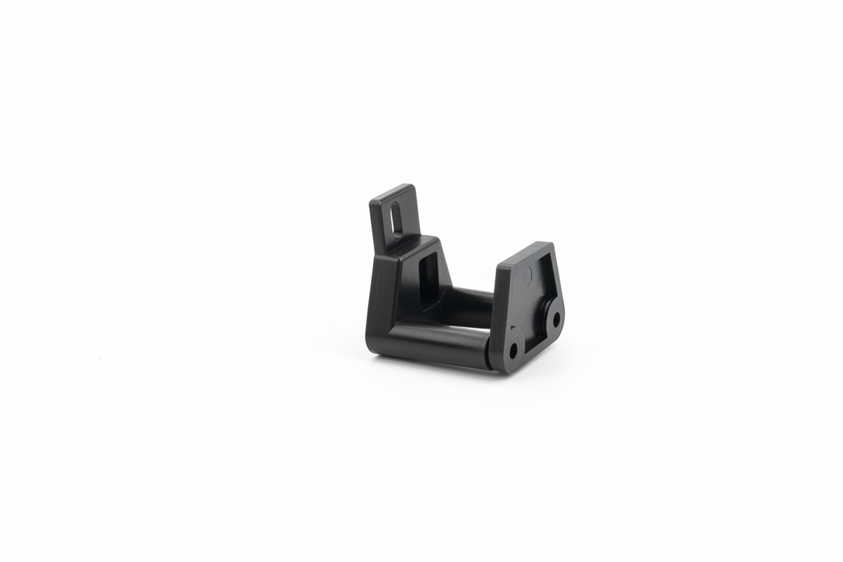 Black Mounting Bracket - White Background with Drop Shadow