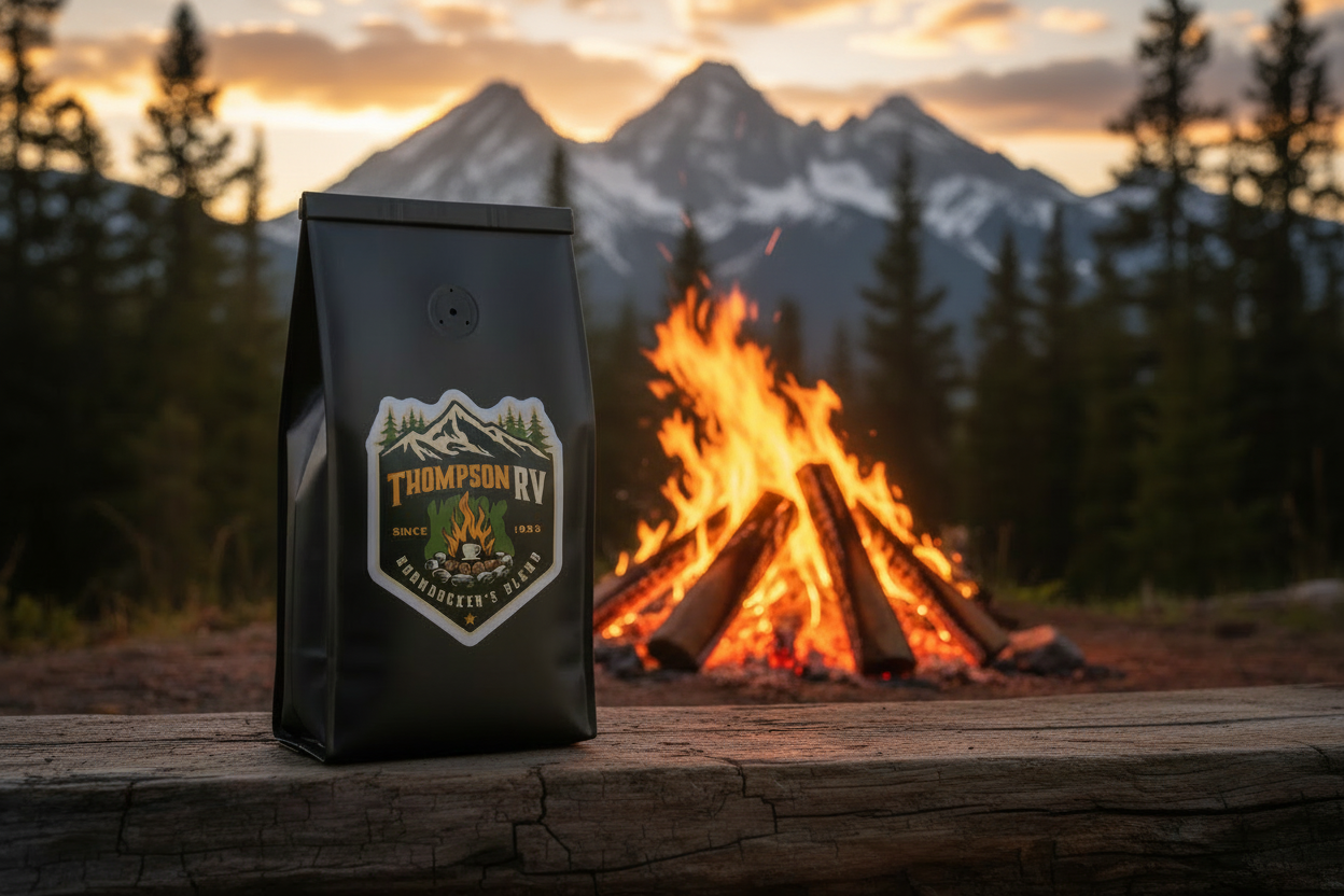 Boondocker's Blend with Campfire and Mountains