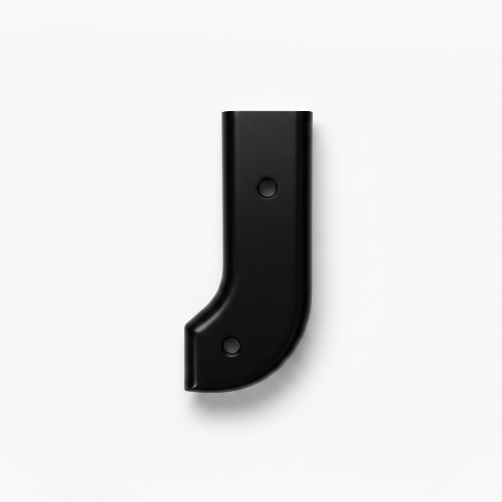 Bracket flipped upside down on white background