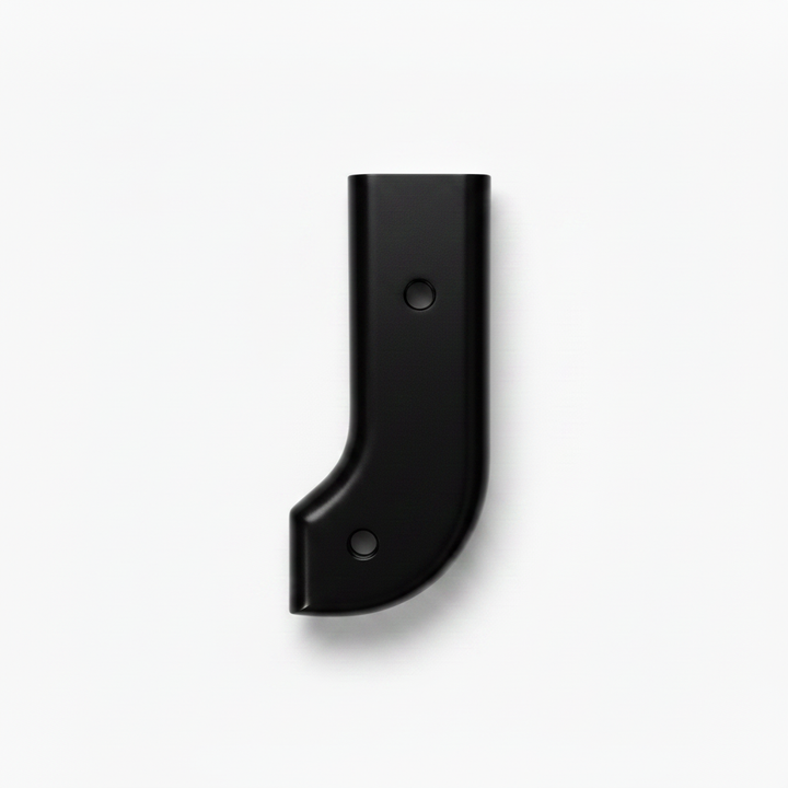 Bracket flipped upside down on white background