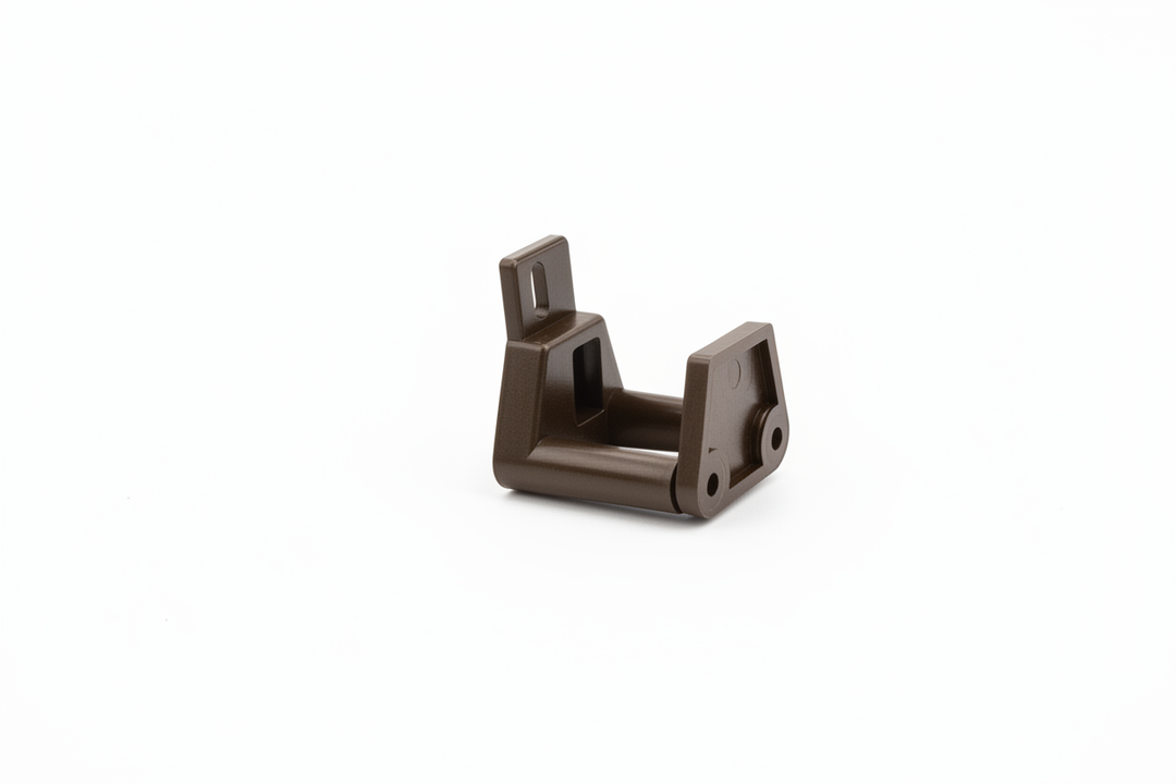 Brown Bronze Mounting Bracket - White Background with Drop Shadow