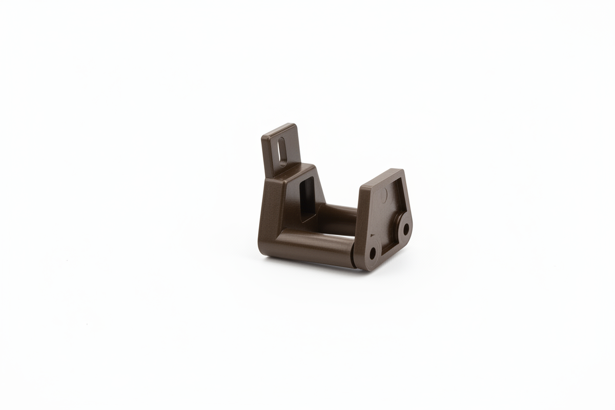 Brown Bronze Mounting Bracket - White Background with Drop Shadow
