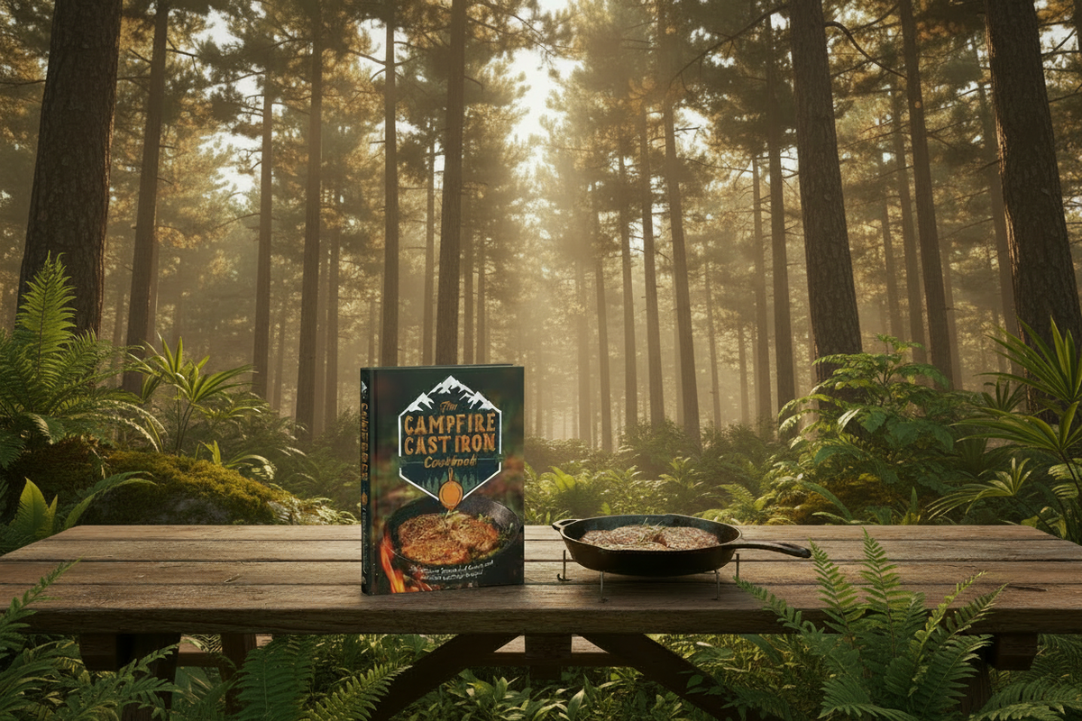 Campfire Cast Iron Cookbook - Pine Forest with Ferns