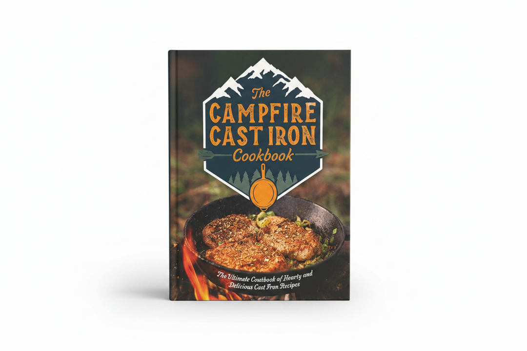 Campfire Cast Iron Cookbook - White Background with Drop Shadow