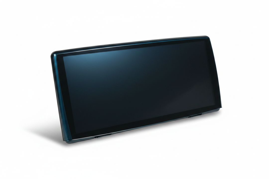 Car Head Unit Display — White Background with Drop Shadow