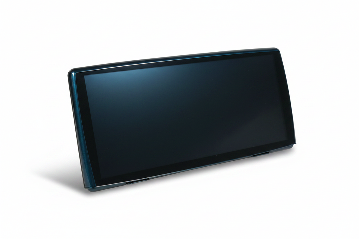 Car Head Unit Display — White Background with Drop Shadow