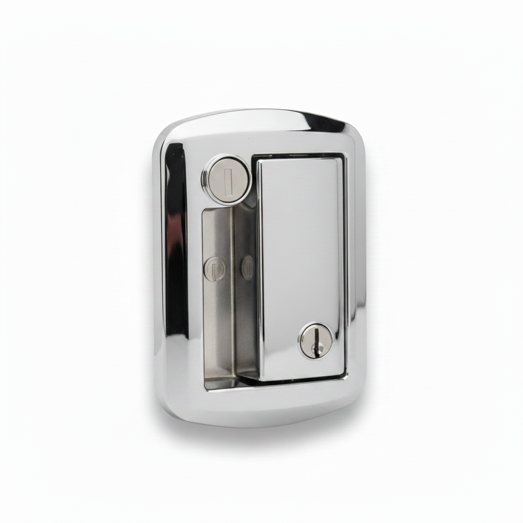 Chrome Entry Door Lock - Matched Cylinders
