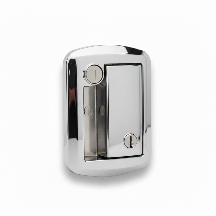 Chrome Entry Door Lock - Matched Cylinders