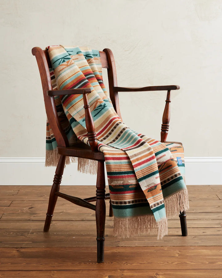 Chimayo Throw Coral Aqua