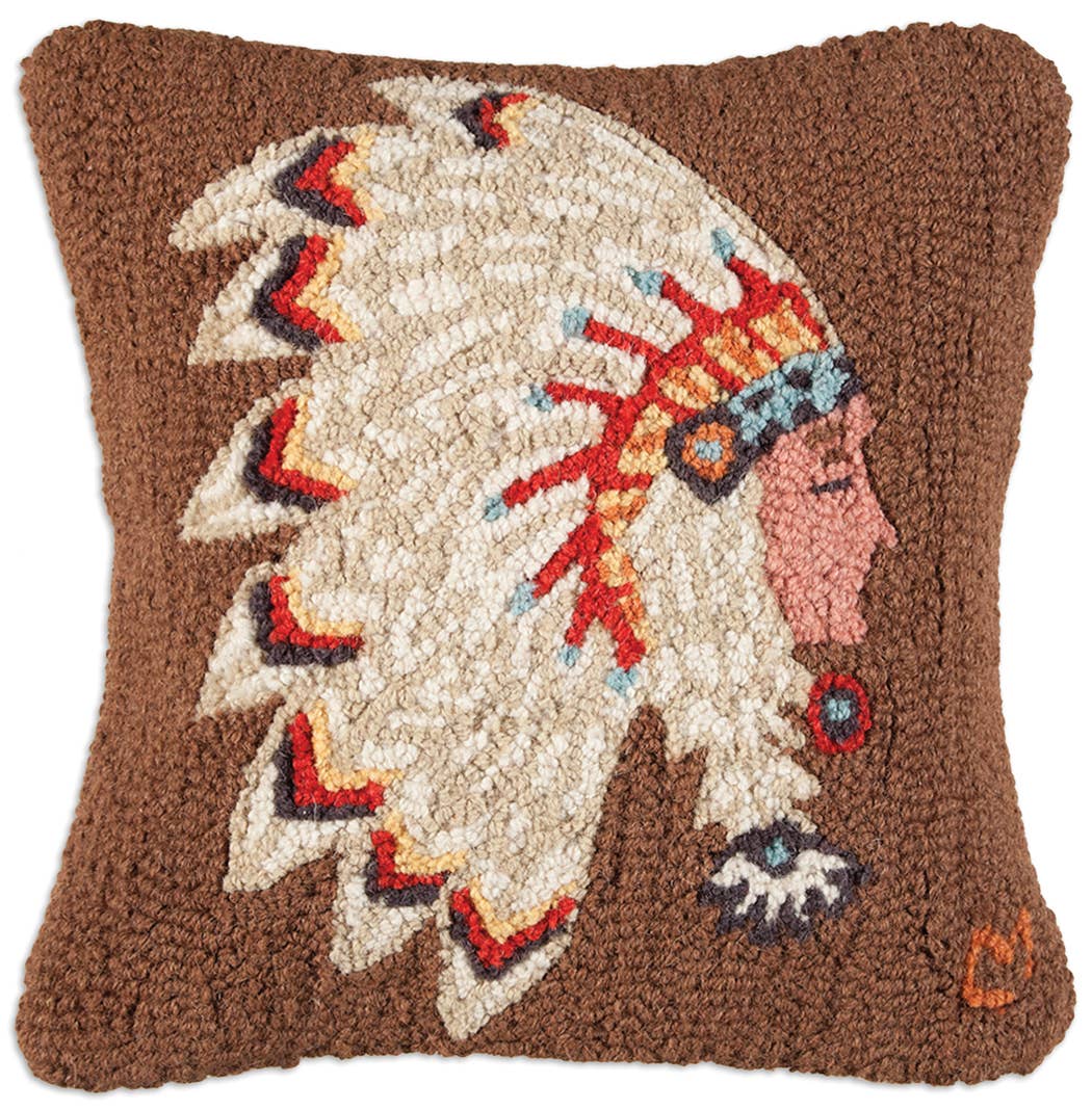 Chieftain Hand Hooked Pillow
