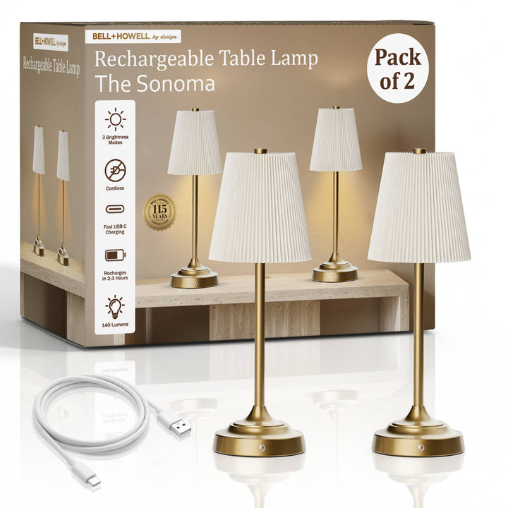 The Sonoma Rechargeable Table Lamp Set of 2