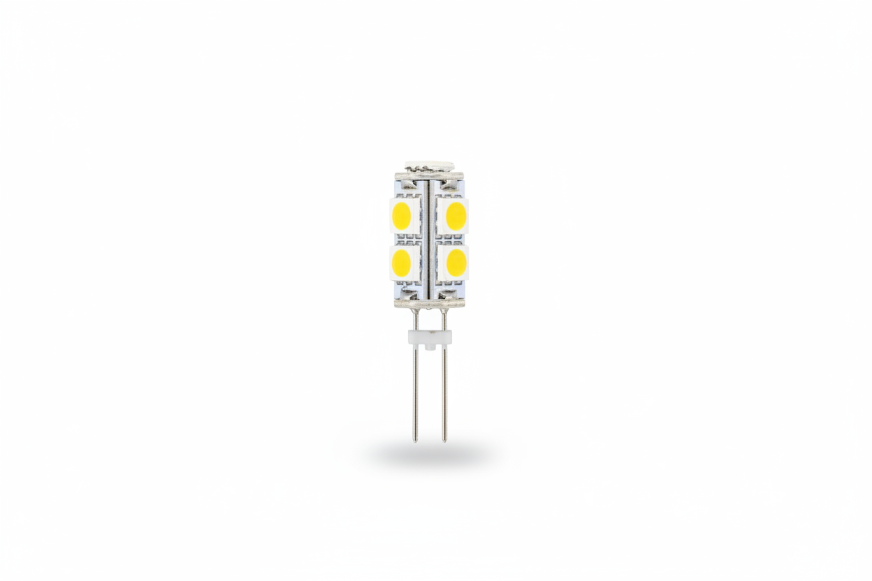 G4 LED Bulb - White Background with Drop Shadow