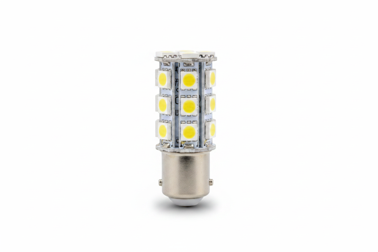 LED Bayonet Bulb - White Background with Drop Shadow