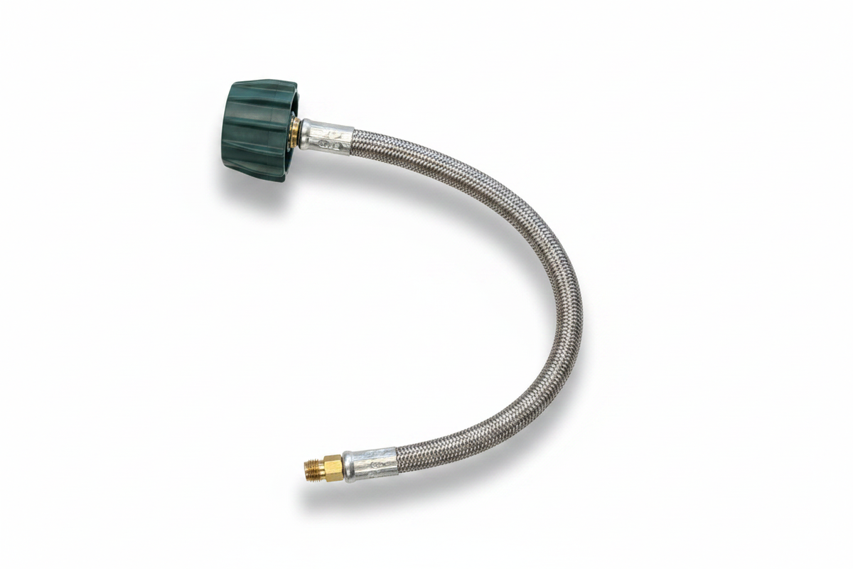 Propane Hose - White Background with Drop Shadow