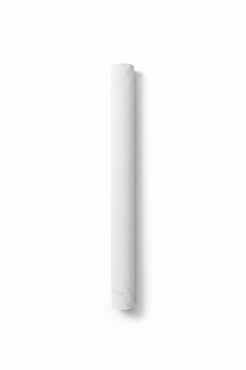 Ribbed Rod Vertical on White Background with Shadow