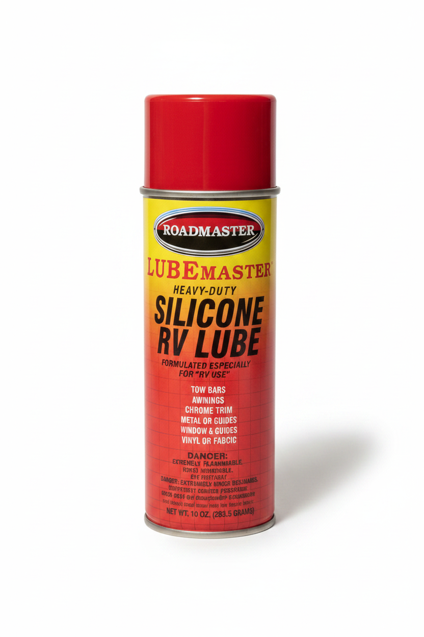 Roadmaster LubeMaster Silicone RV Lube - White Background with Drop Shadow