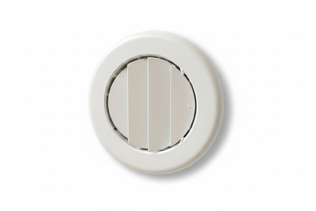 Round RV Air Vent - White Background with Shadow