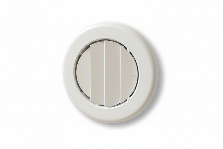 Round RV Air Vent - White Background with Shadow