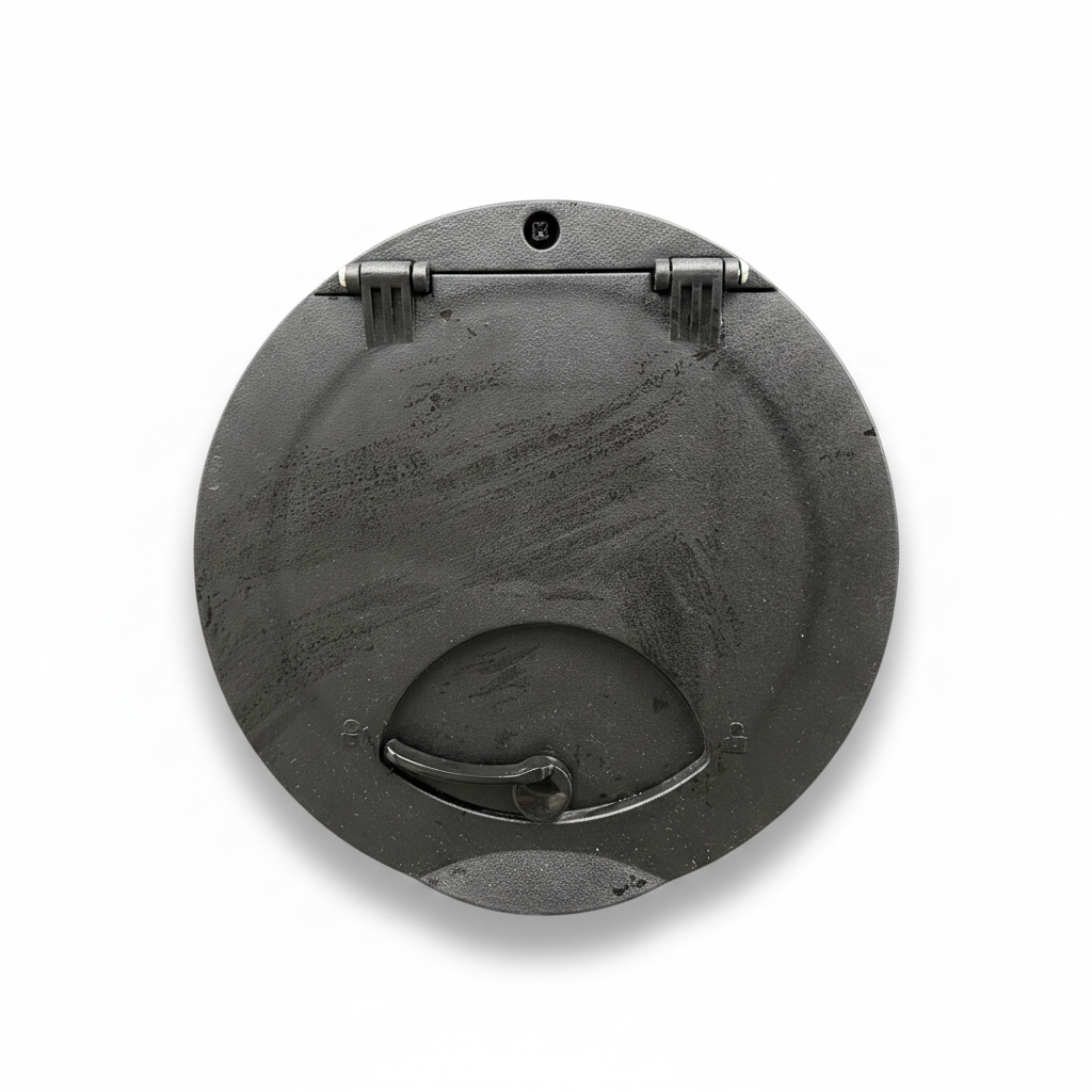 RV Hatch on White Background