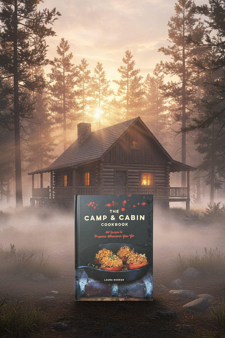 The Camp &amp; Cabin Cookbook - Cabin at Sunrise