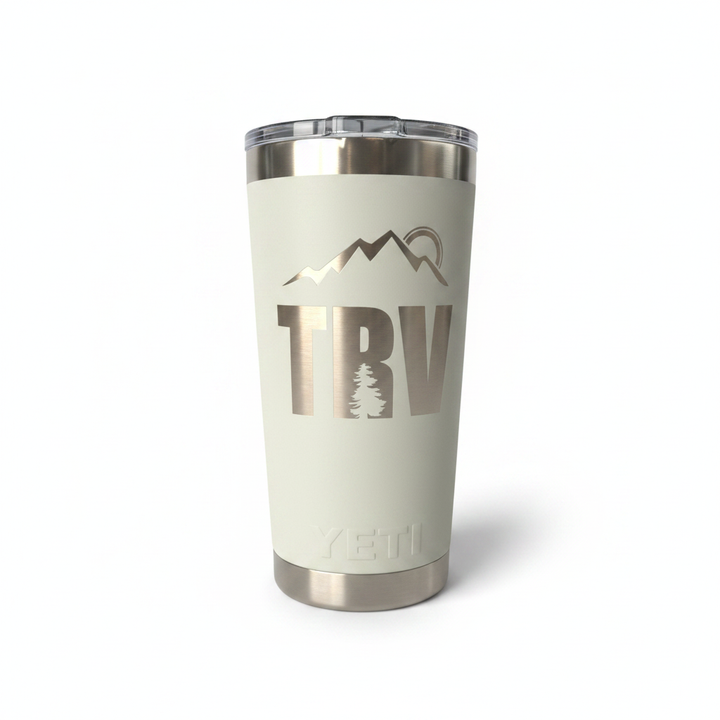 Thompson RV White Tumbler - White Background