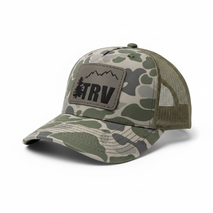 TRV Camo Hat - White Background with Shadow