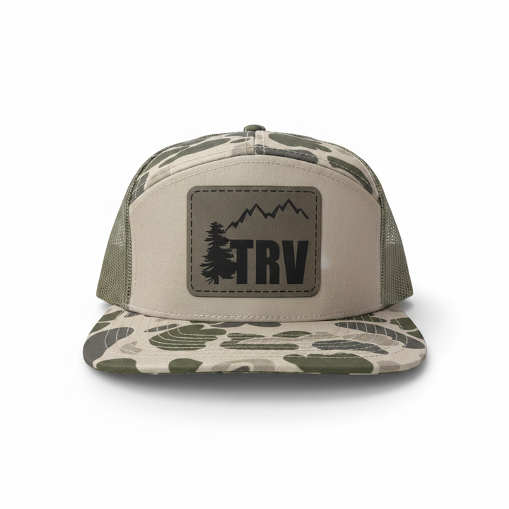 TRV Hat - Flat Brim on White Background