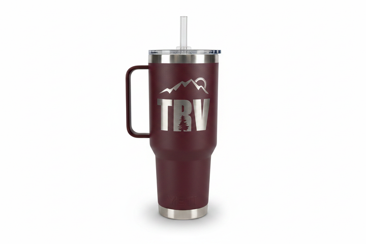 TRV Maroon Tumbler - Professional Product Photo