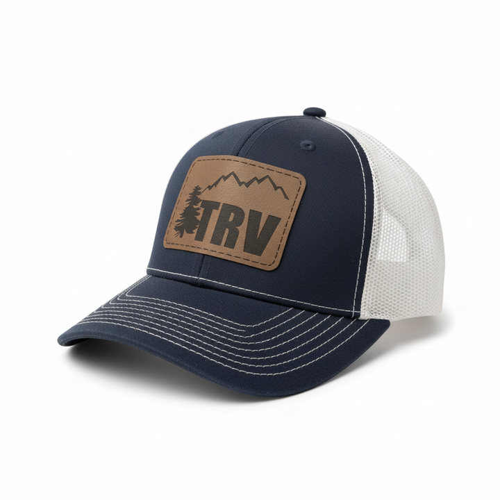 TRV Navy Hat - White Background with Drop Shadow