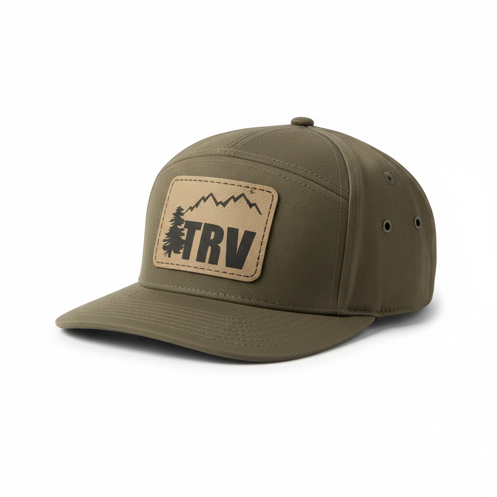 TRV Olive Hat - White Background with Drop Shadow
