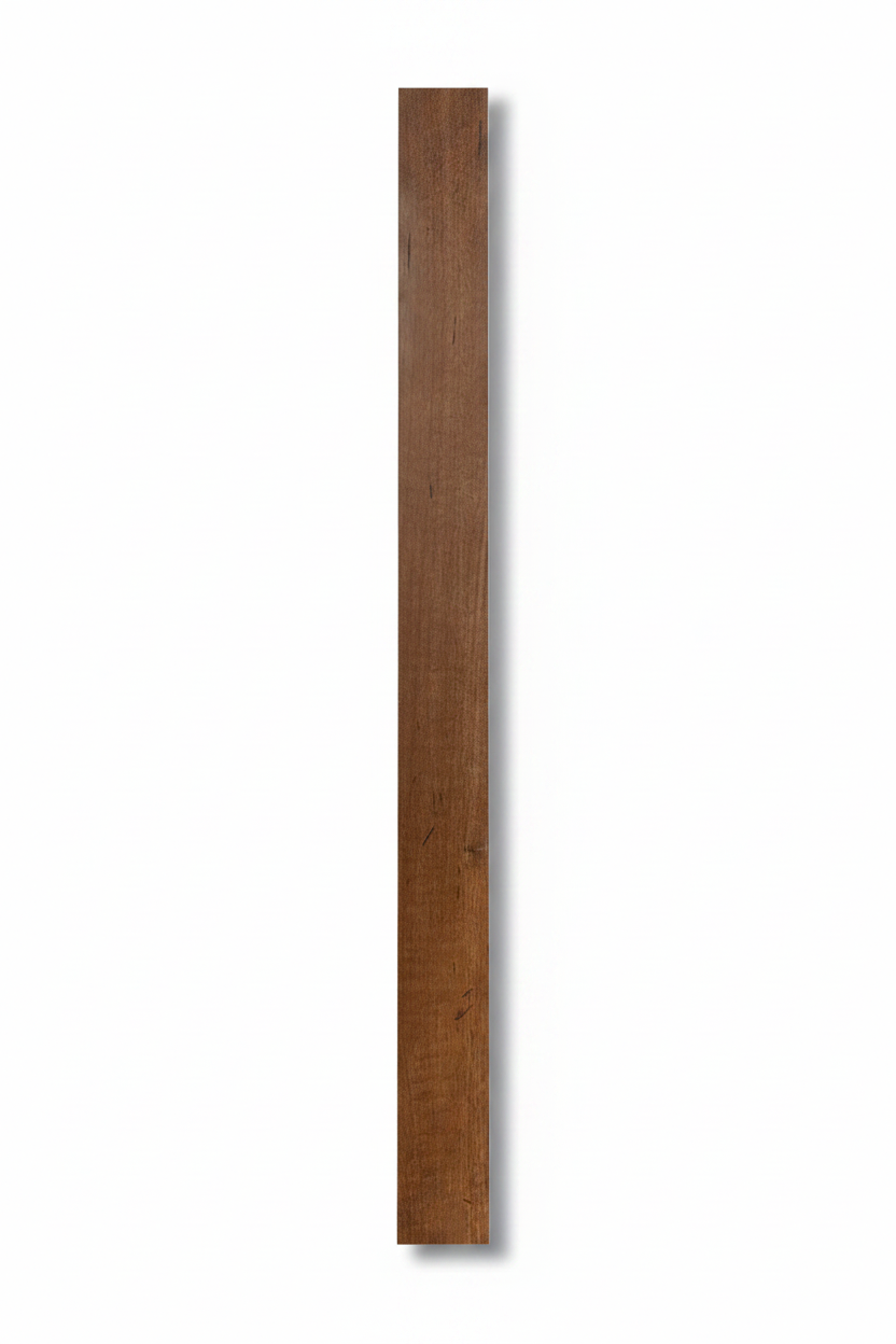 Vertical Wood Trim Strip - White Background with Drop Shadow